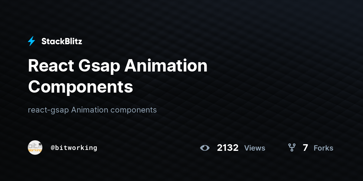 React Gsap Animation Components - StackBlitz