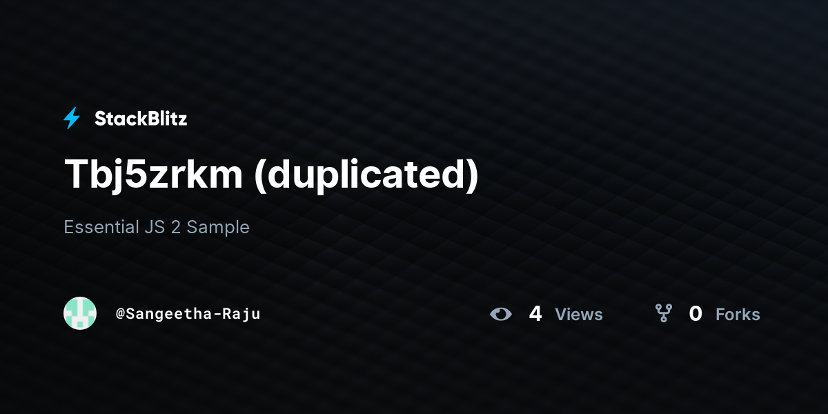 Tbj5zrkm (duplicated) - StackBlitz