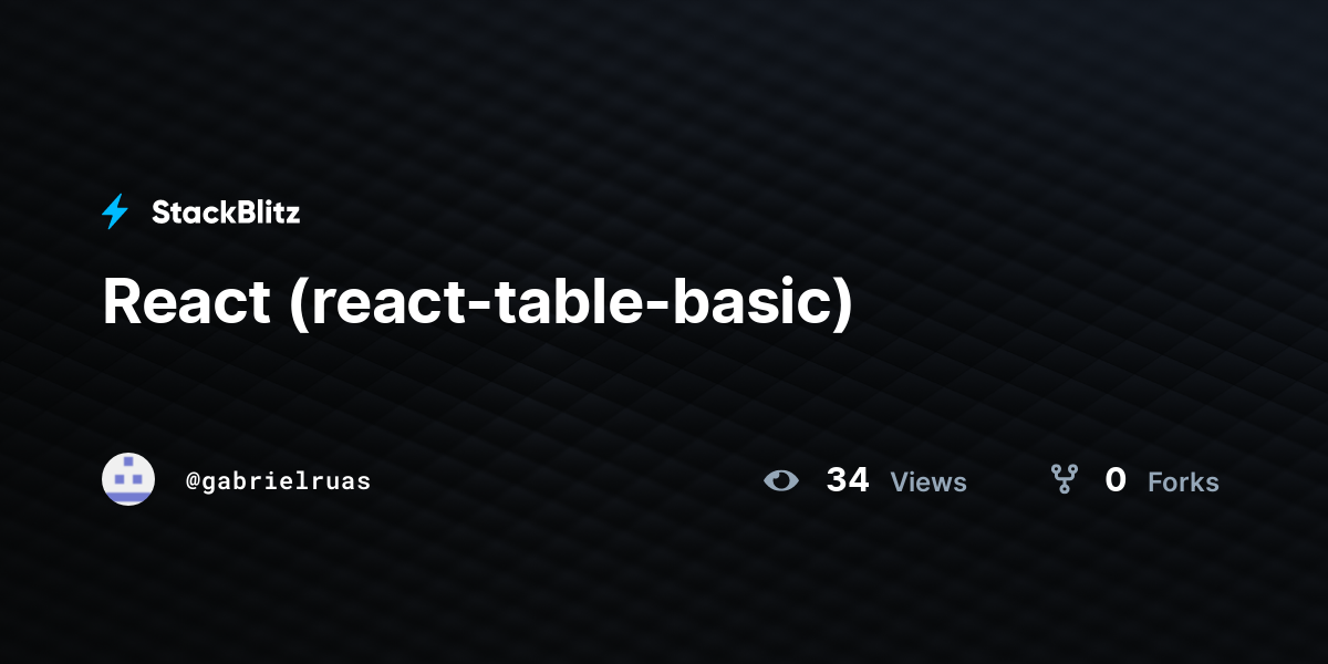 react-react-table-basic-stackblitz