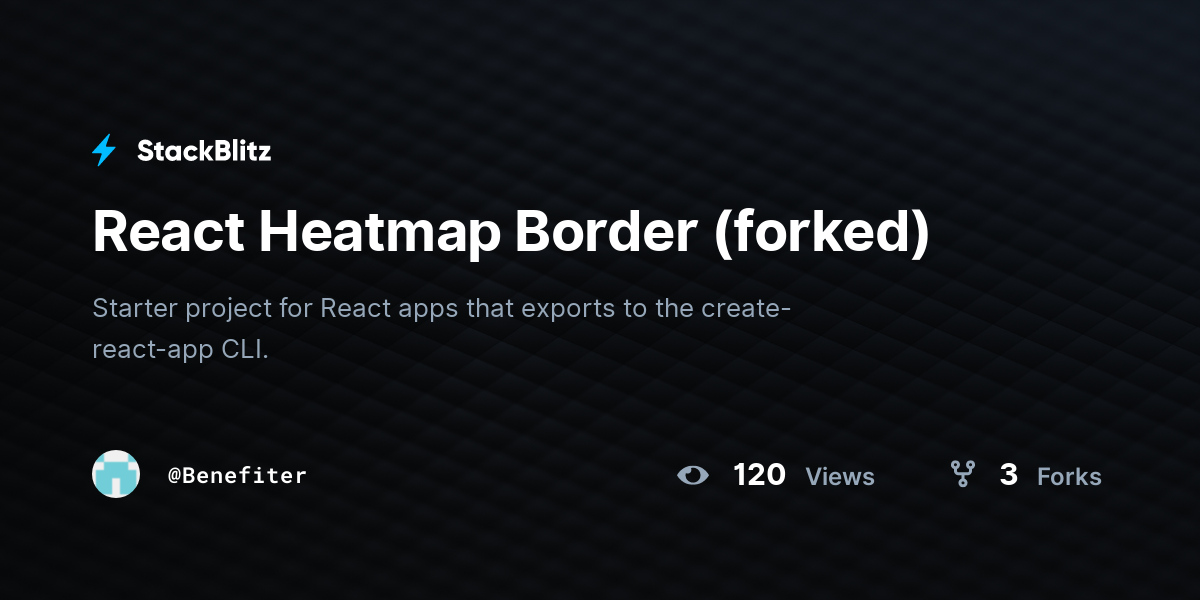 React Heatmap Border (forked) - StackBlitz