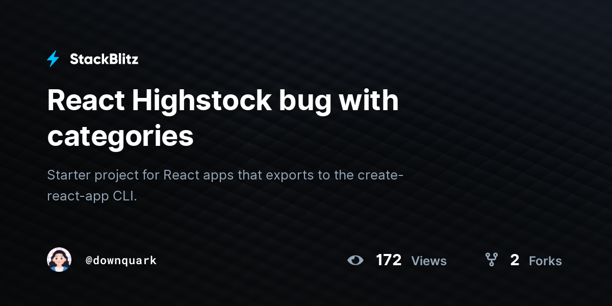 React Highstock bug with categories - StackBlitz
