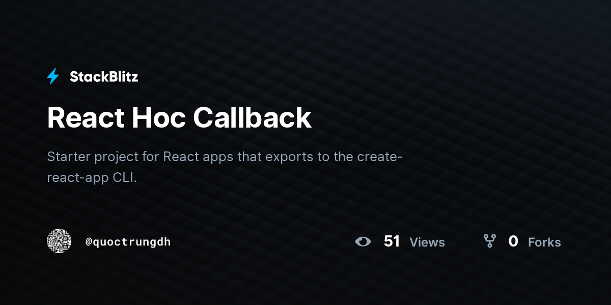 React Hoc Callback - StackBlitz