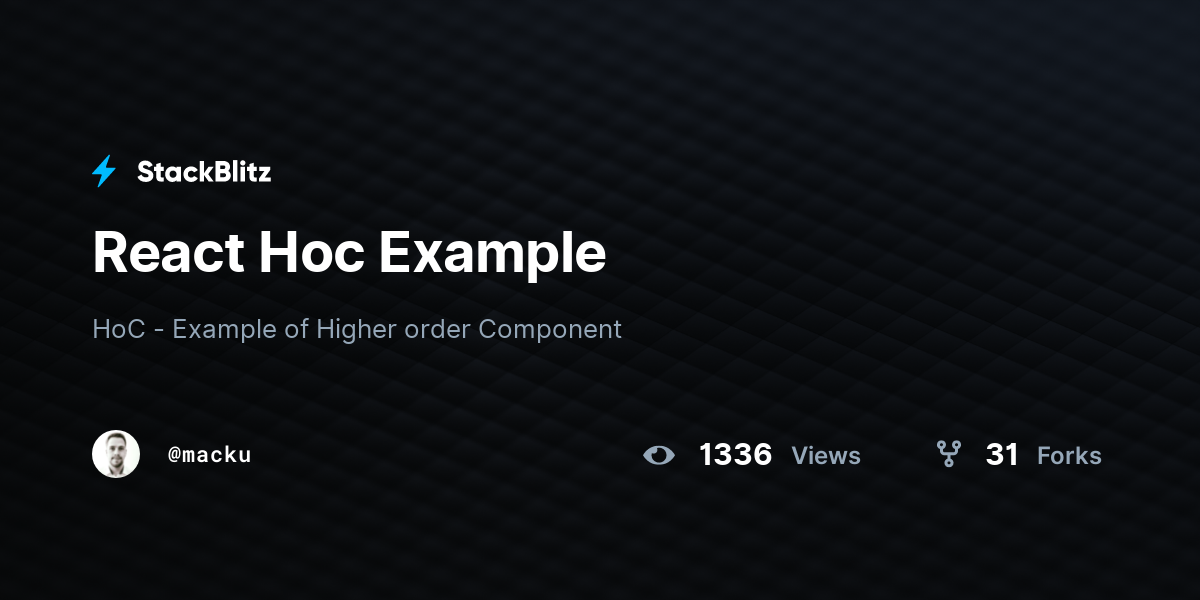 react-hoc-example-stackblitz