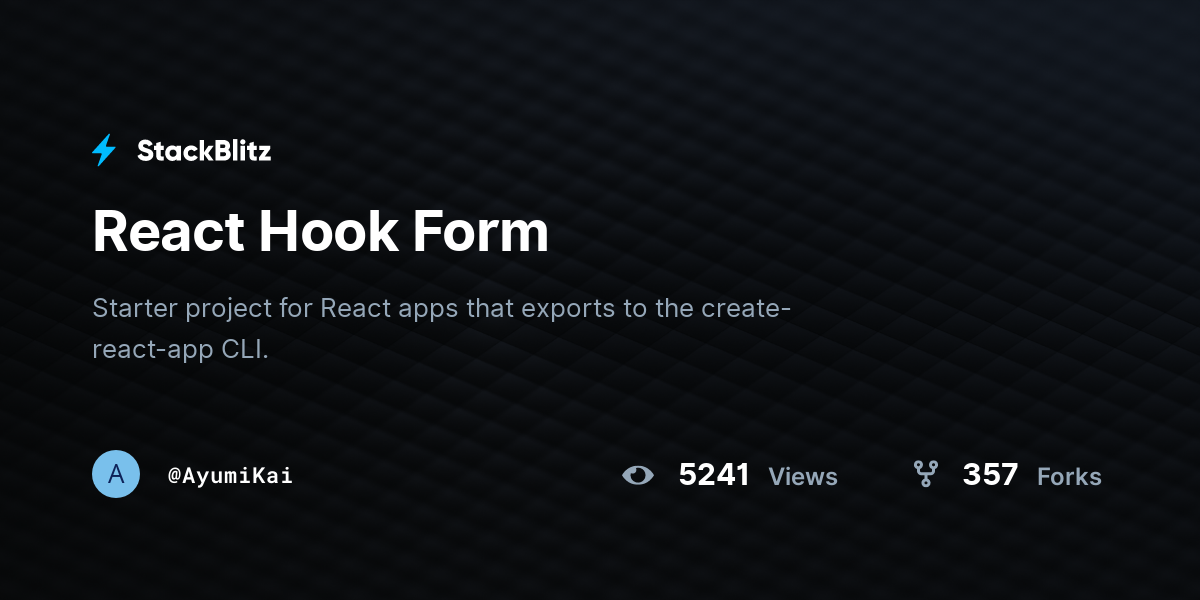 react-hook-form-stackblitz