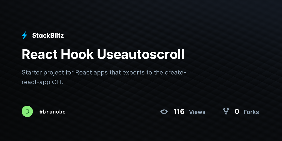 React Hook Useautoscroll - StackBlitz