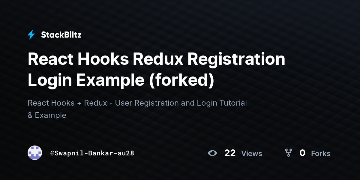 react-hooks-redux-registration-login-example-forked-stackblitz