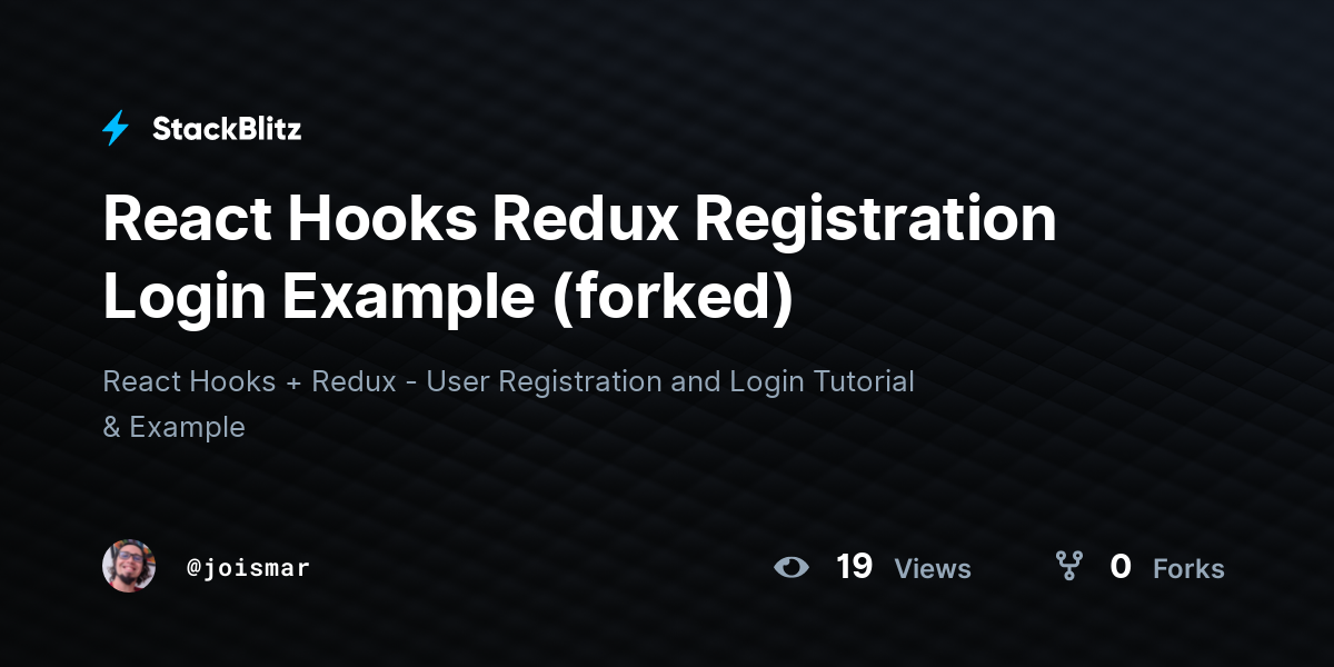 react-hooks-redux-registration-login-example-forked-stackblitz