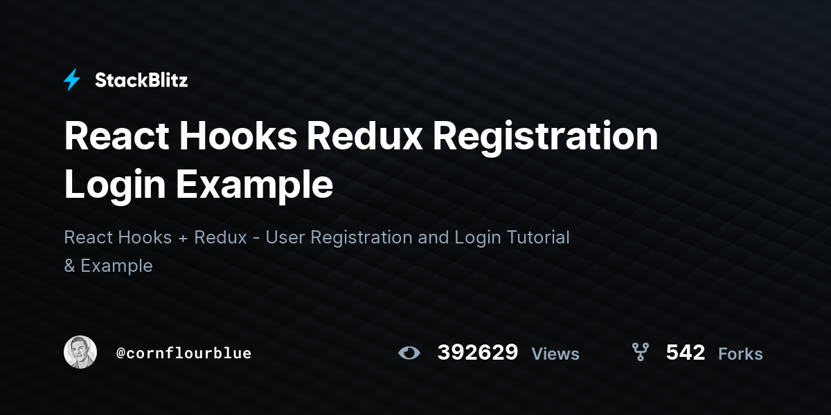 react-hooks-redux-registration-login-example-stackblitz