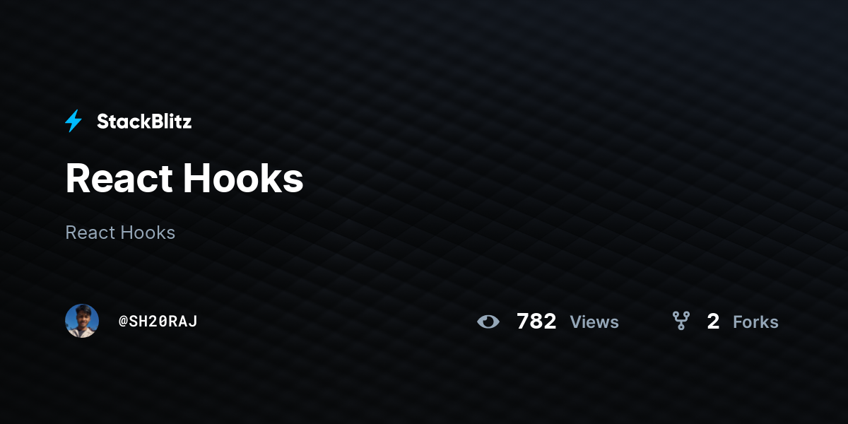 React Hooks - StackBlitz
