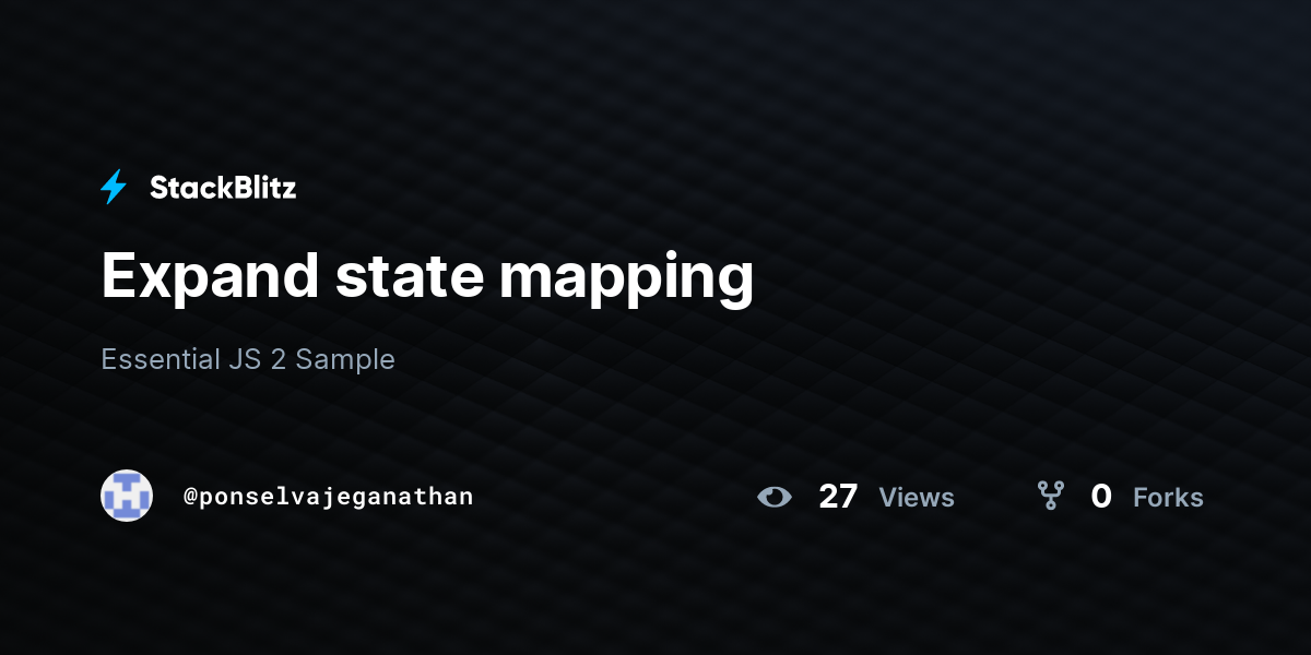 Expand state mapping - StackBlitz