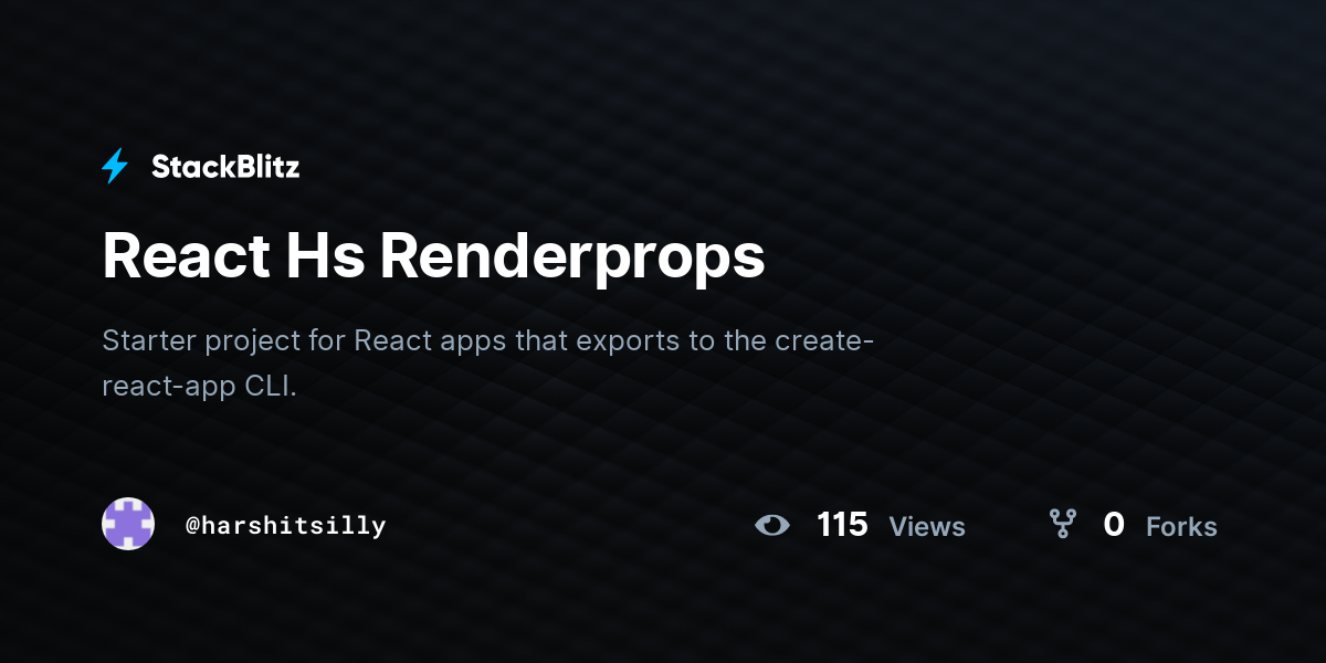React Hs Renderprops - StackBlitz