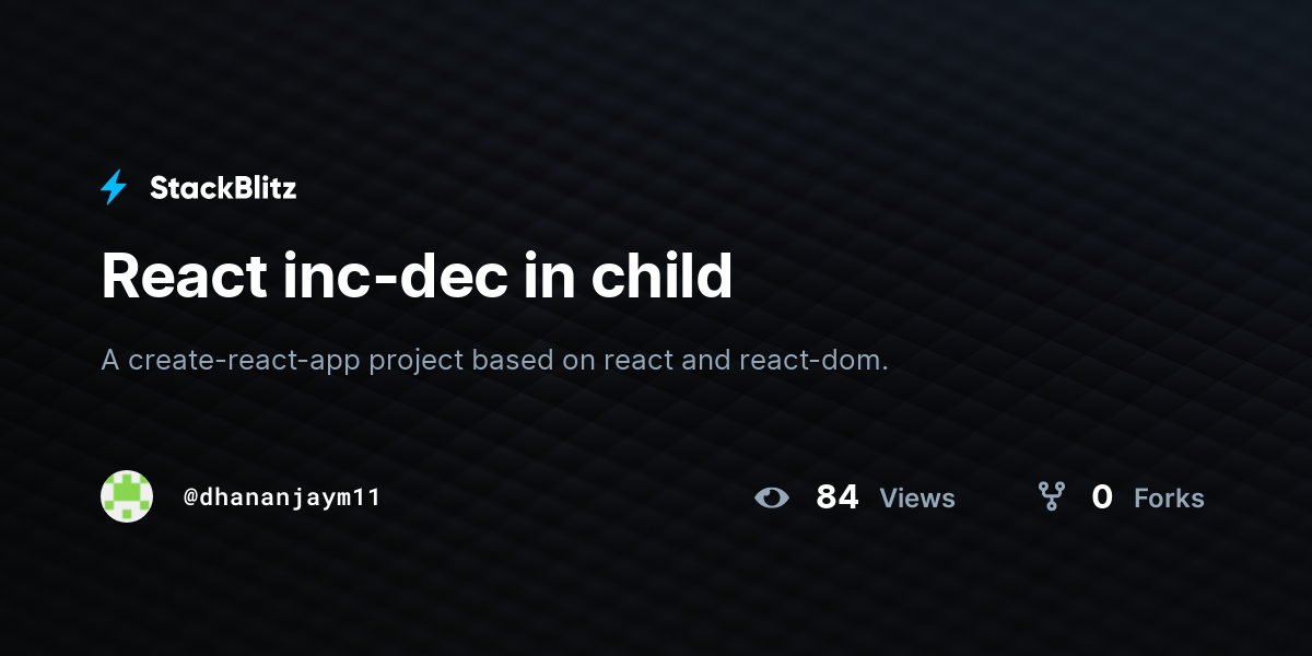 React inc-dec in child - StackBlitz