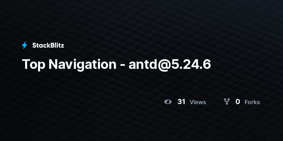 Top Navigation - antd@5.24.6 - StackBlitz
