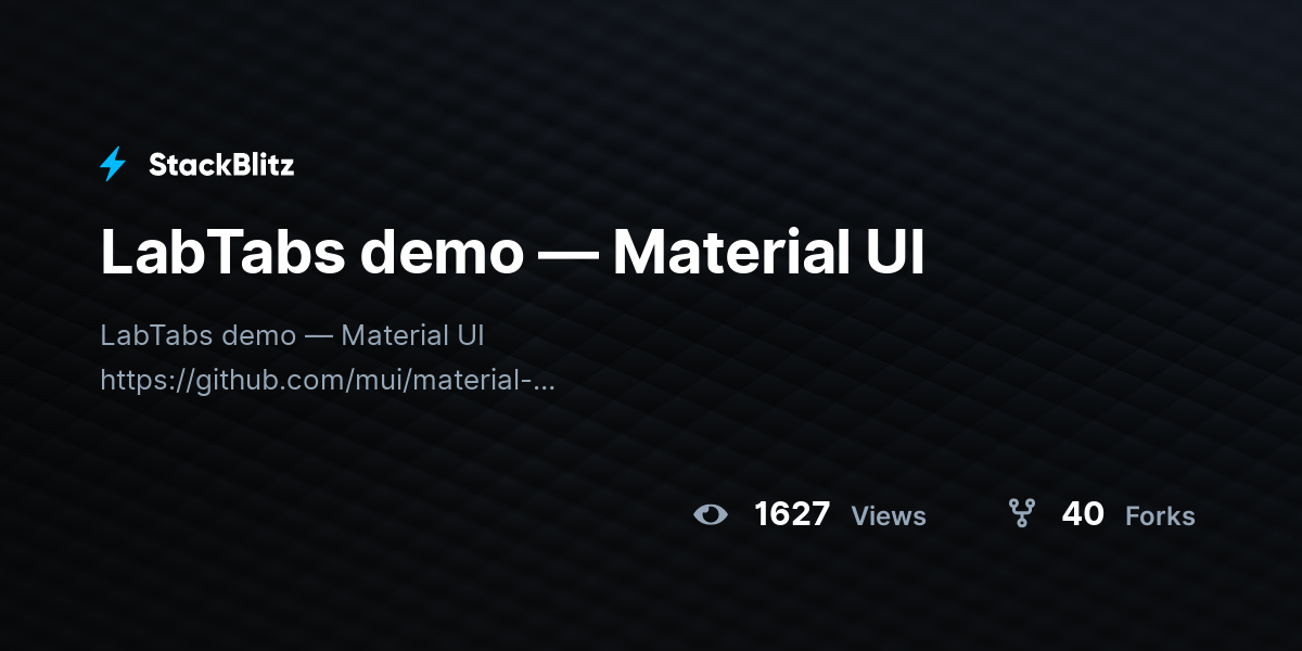 LabTabs demo — Material UI - StackBlitz