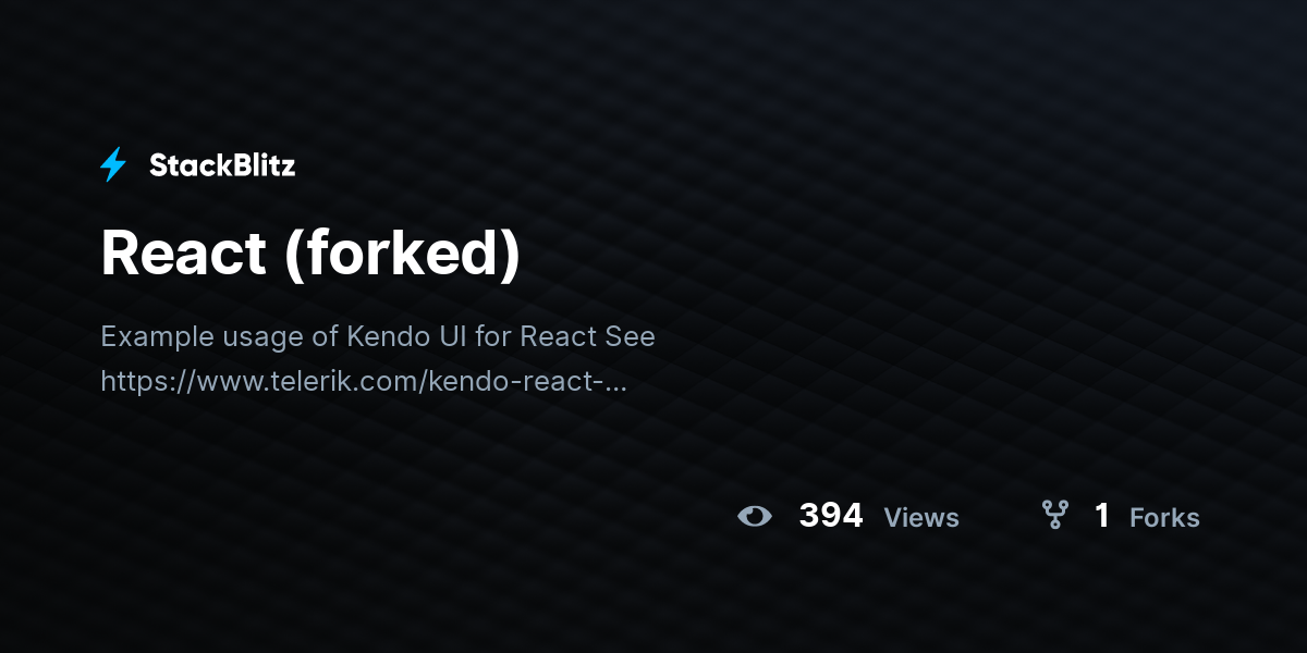 React (forked) - StackBlitz