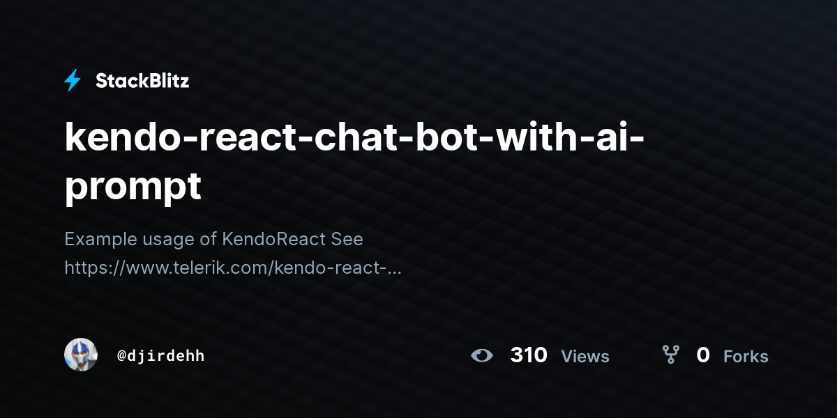 kendo-react-chat-bot-with-ai-prompt - StackBlitz