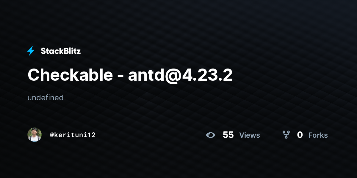 Checkable - antd@4.23.2 - StackBlitz
