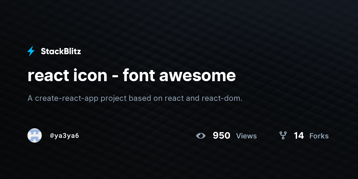 react icon - font awesome - StackBlitz