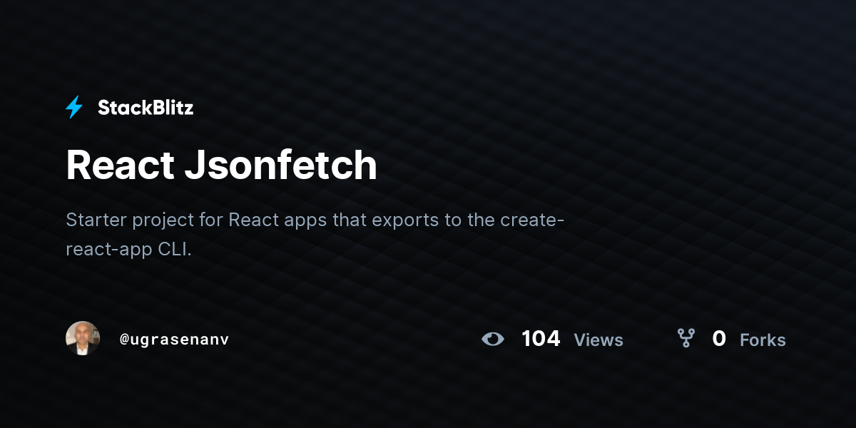 React Jsonfetch - StackBlitz