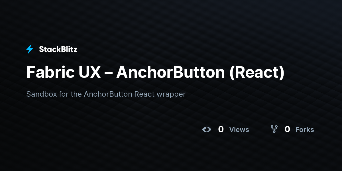 Fabric UX – AnchorButton (React) - StackBlitz