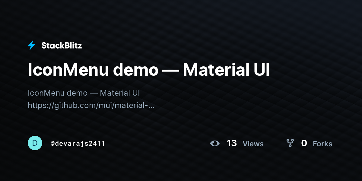 IconMenu demo — Material UI - StackBlitz
