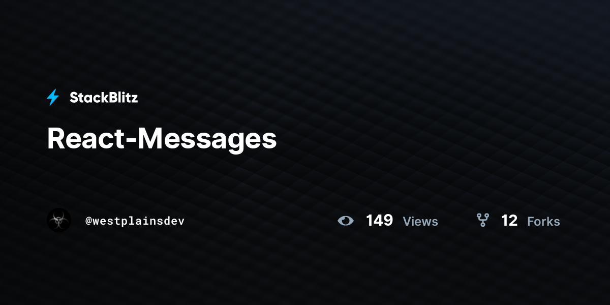 React-Messages - StackBlitz