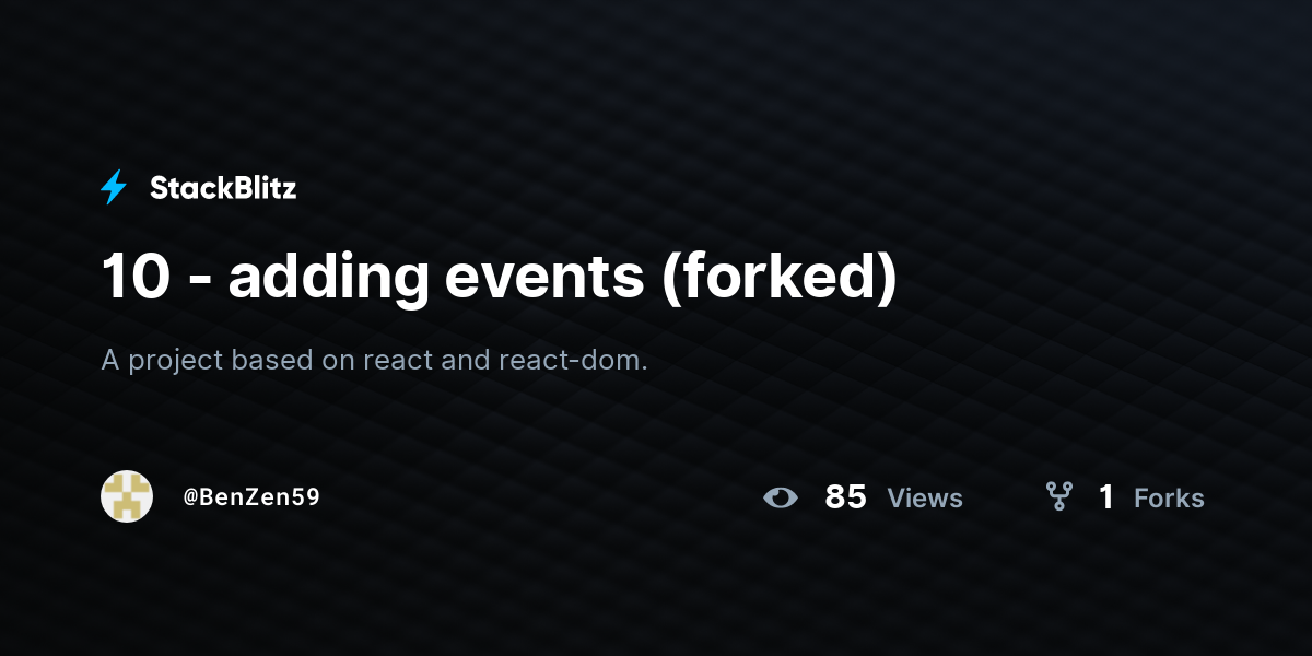 10 - adding events (forked) - StackBlitz