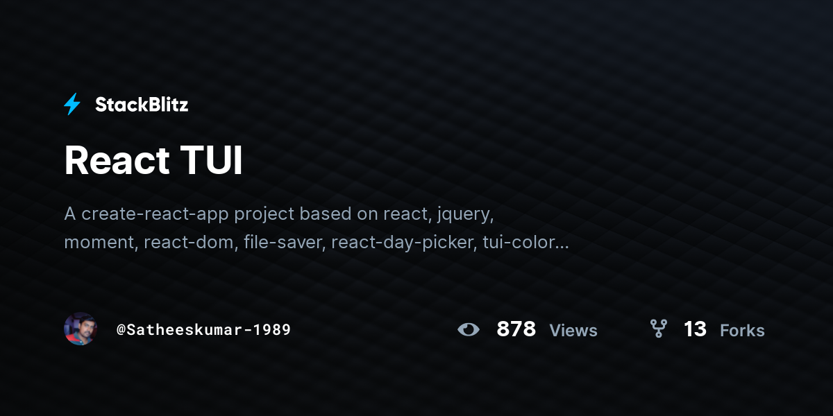 React TUI - StackBlitz
