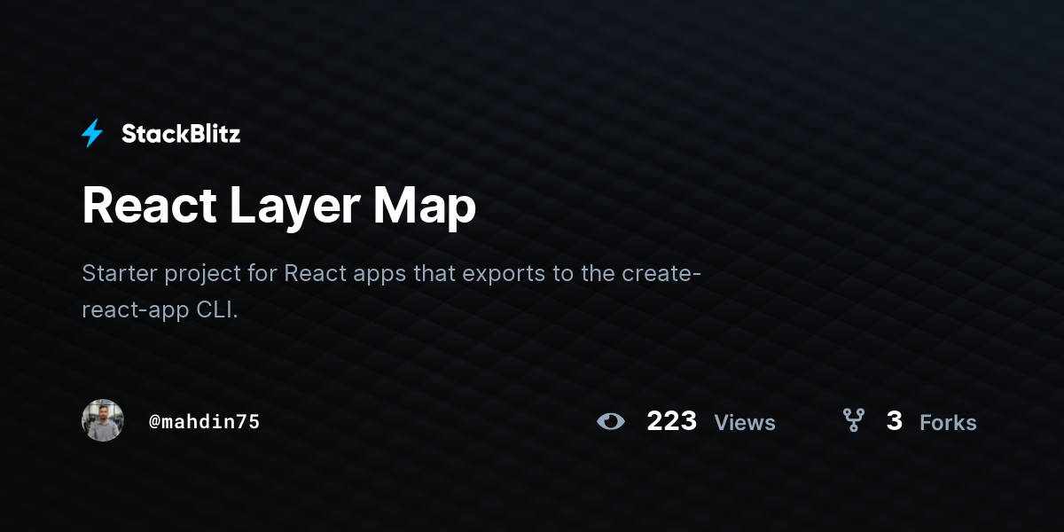 React Layer Map - StackBlitz