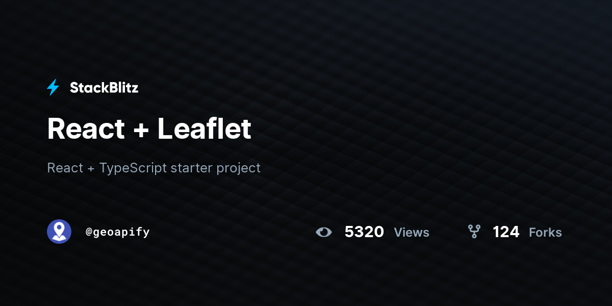 React + Leaflet - StackBlitz