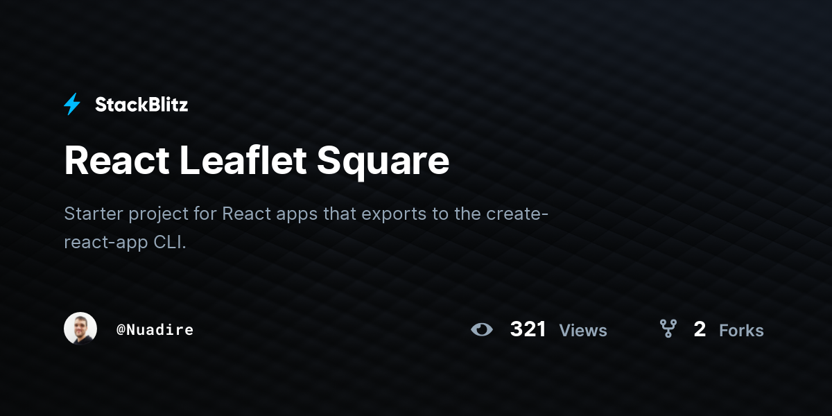 React Leaflet Square - StackBlitz