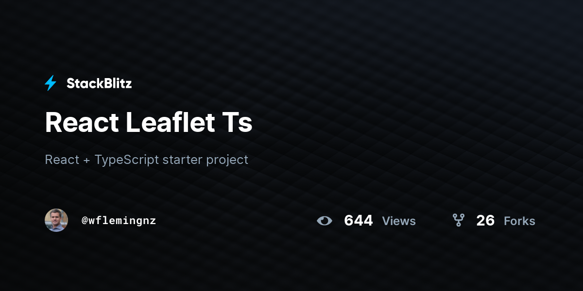 React Leaflet Ts - StackBlitz
