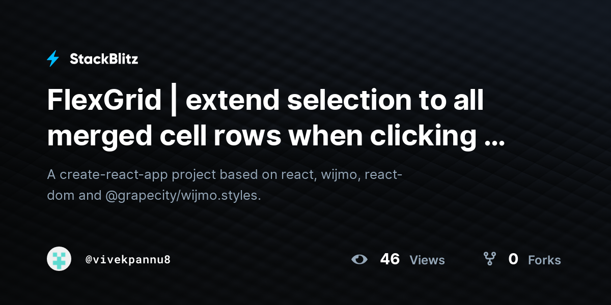 FlexGrid | extend selection to all merged cell rows when clicking a ...