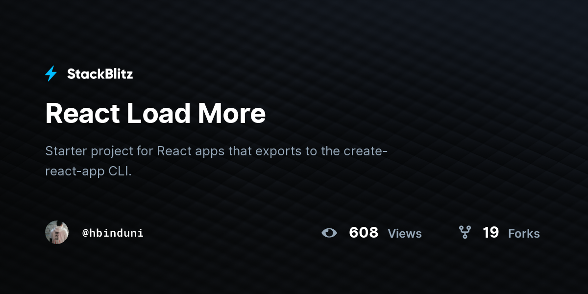 React Load More - StackBlitz