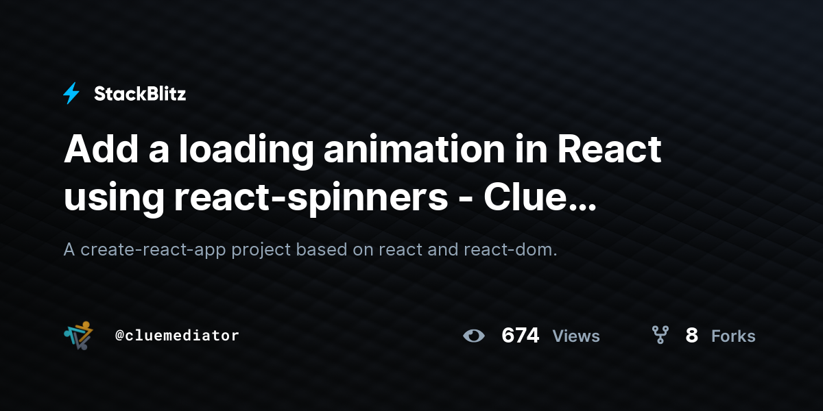 Add a loading animation in React using react-spinners - Clue Mediator ...
