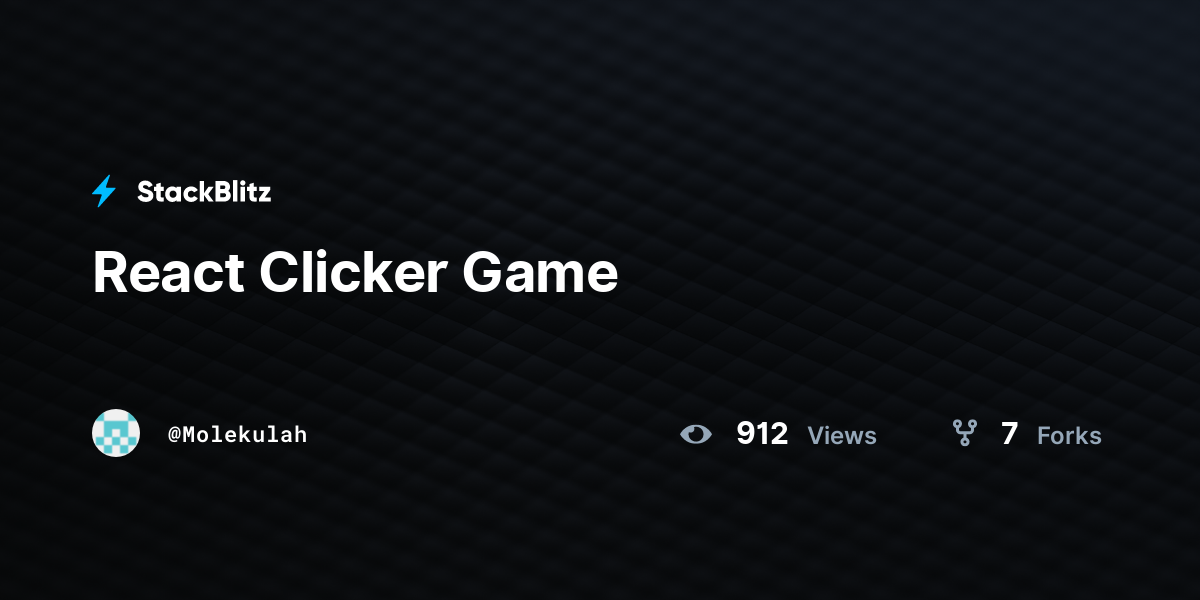 React Clicker Game - StackBlitz