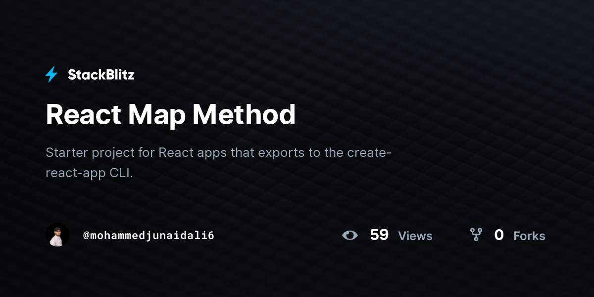 React Map Method - StackBlitz