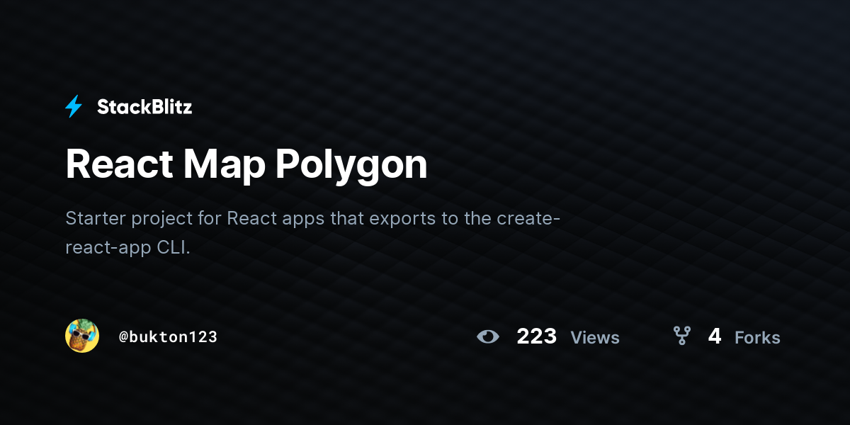 React Map Polygon - StackBlitz