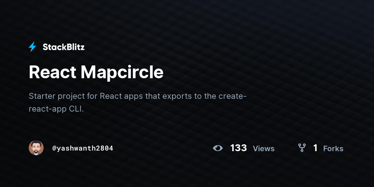 React Mapcircle - StackBlitz