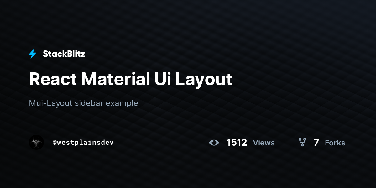 React Material Ui Layout - StackBlitz