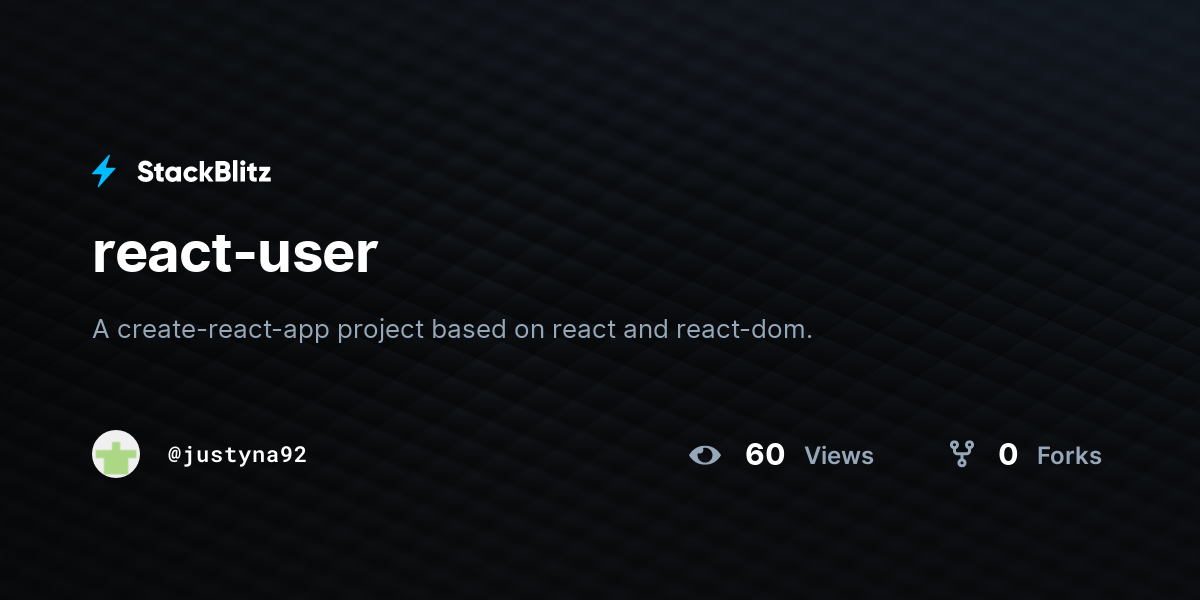 react-user - StackBlitz