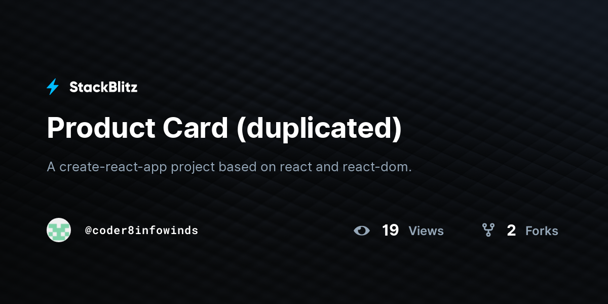Product Card (duplicated) - StackBlitz