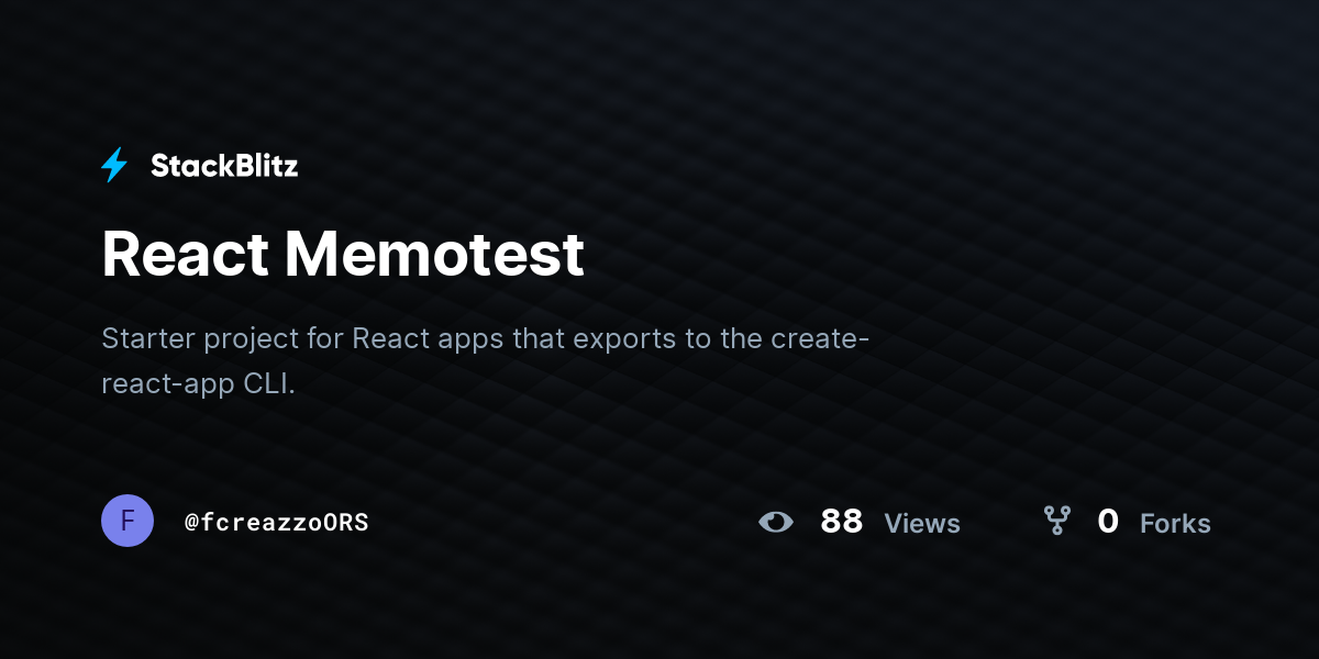 React Memotest - StackBlitz