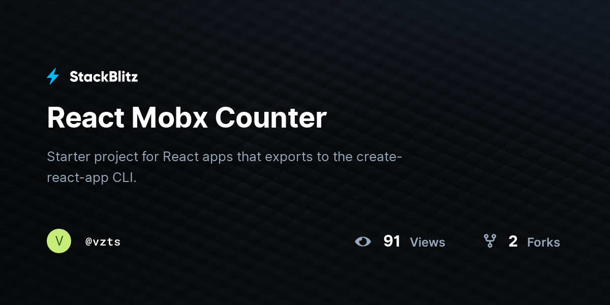 React Mobx Counter - StackBlitz
