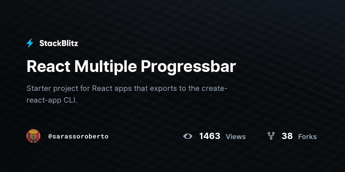 React Multiple Progressbar - StackBlitz