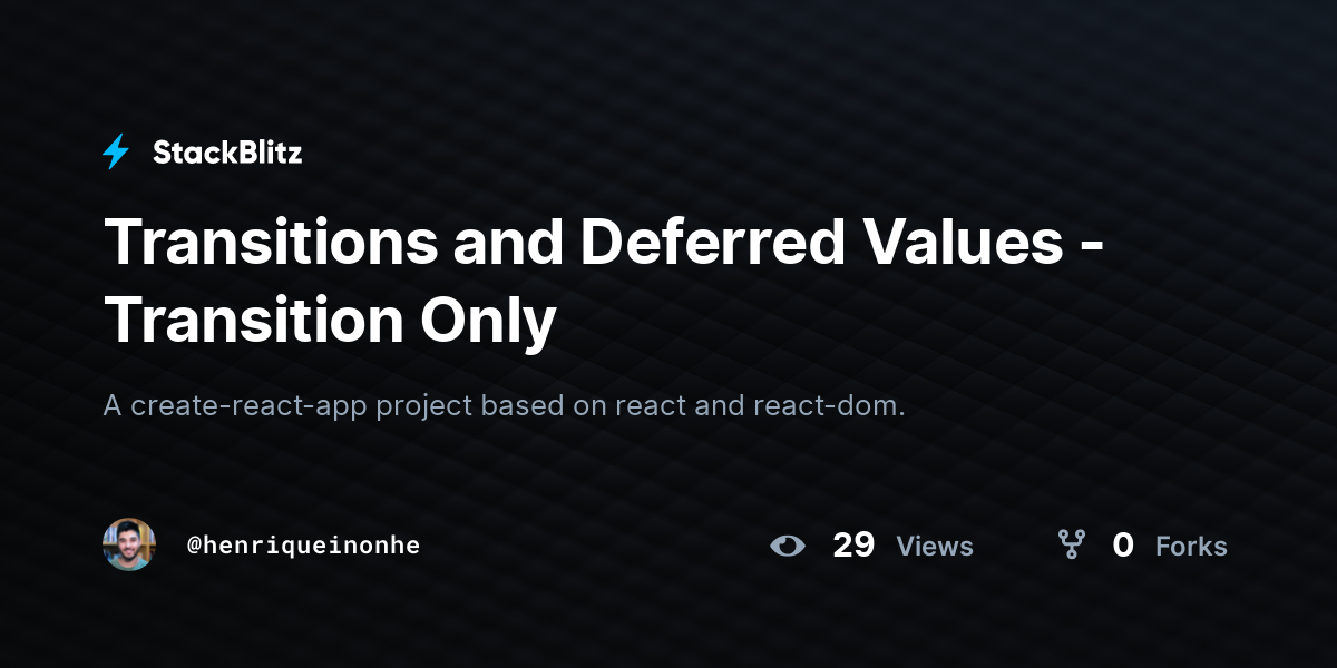 Transitions and Deferred Values - Transition Only - StackBlitz