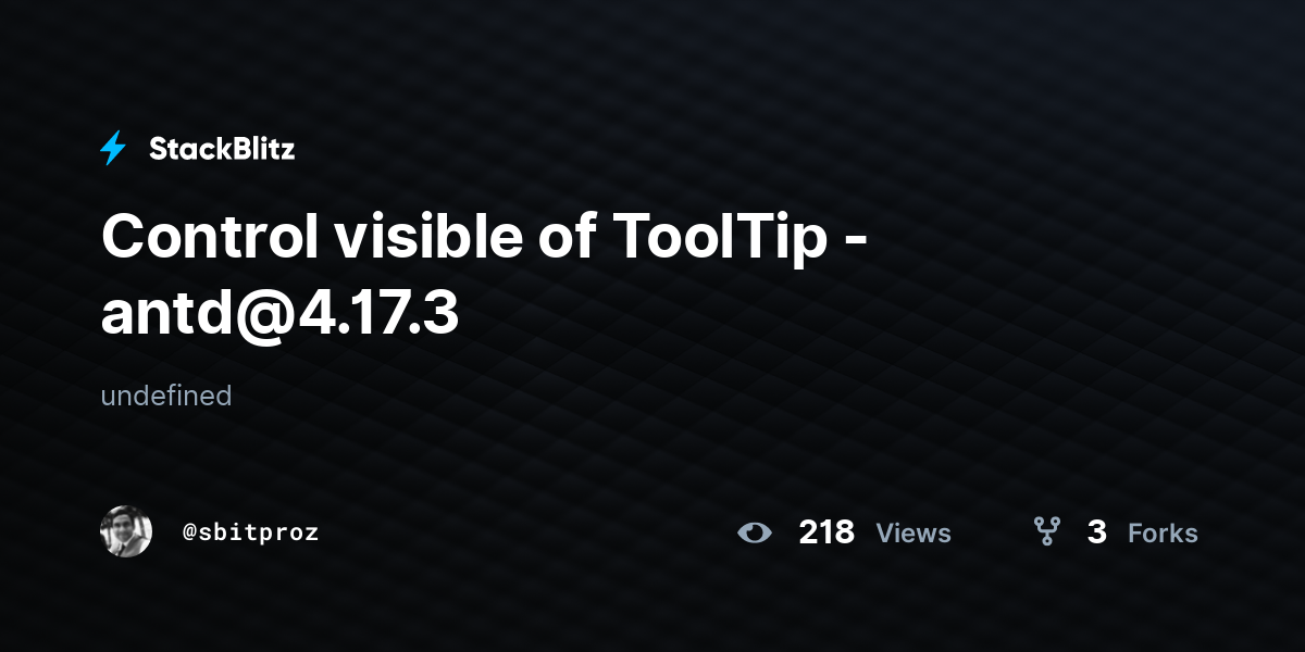 Control visible of ToolTip - antd@4.17.3 - StackBlitz