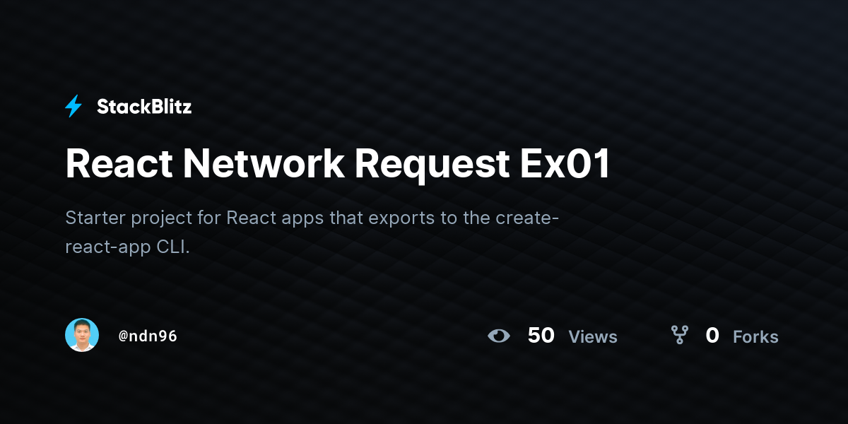React Network Request Ex01 - StackBlitz