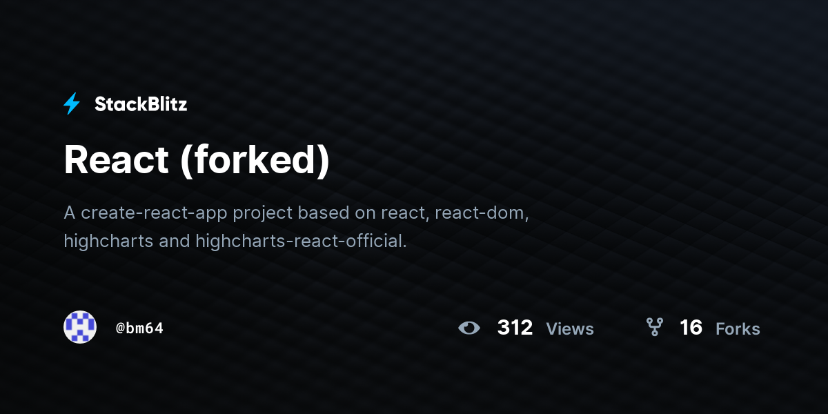 React (forked) - StackBlitz