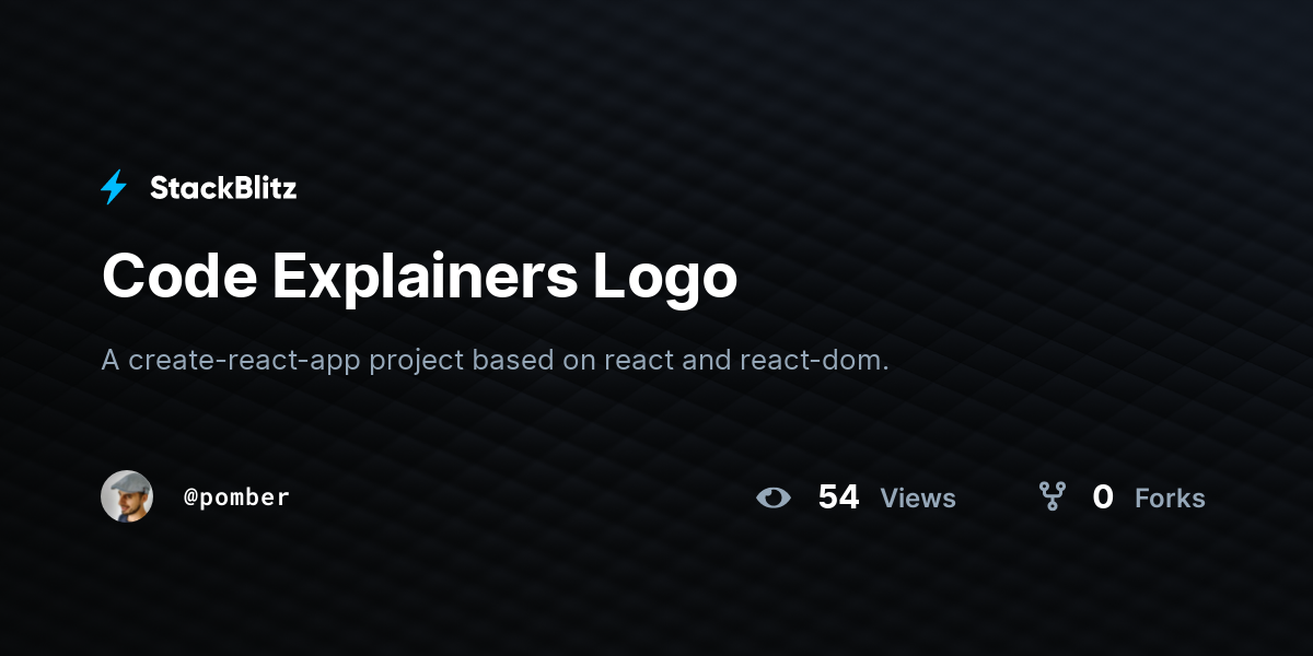 Code Explainers Logo - StackBlitz